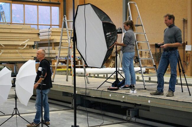 Das Team Skyworks am Foto-Shooting zum des Kantonal Musiktag Ruswil 2023