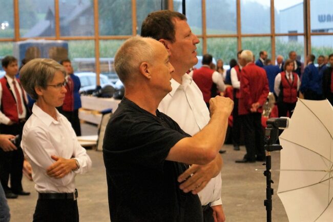 Das Team Skyworks am Foto-Shooting zum des Kantonal Musiktag Ruswil 2023