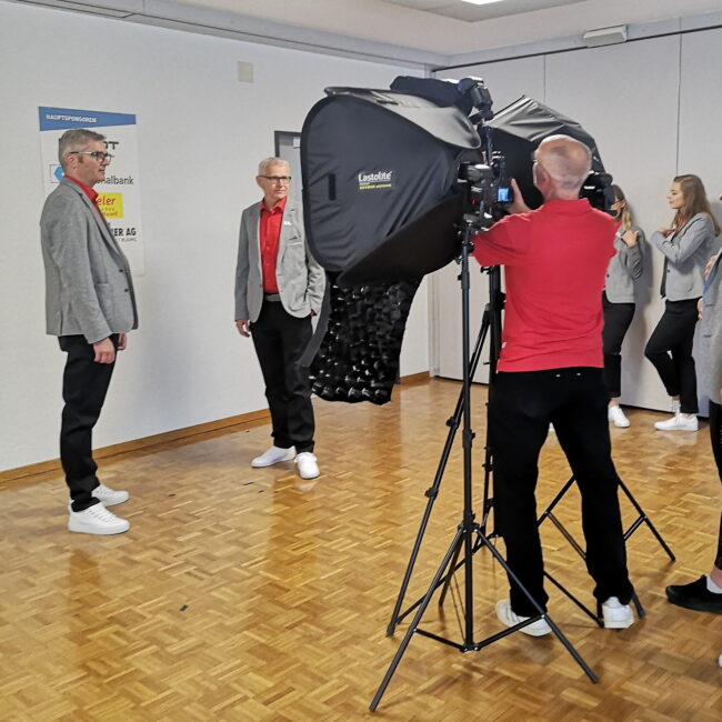 Foto vom OK-Präsident Leo Müller und Sponsoring Chef Urs Renggli am Musiktag Ruswil