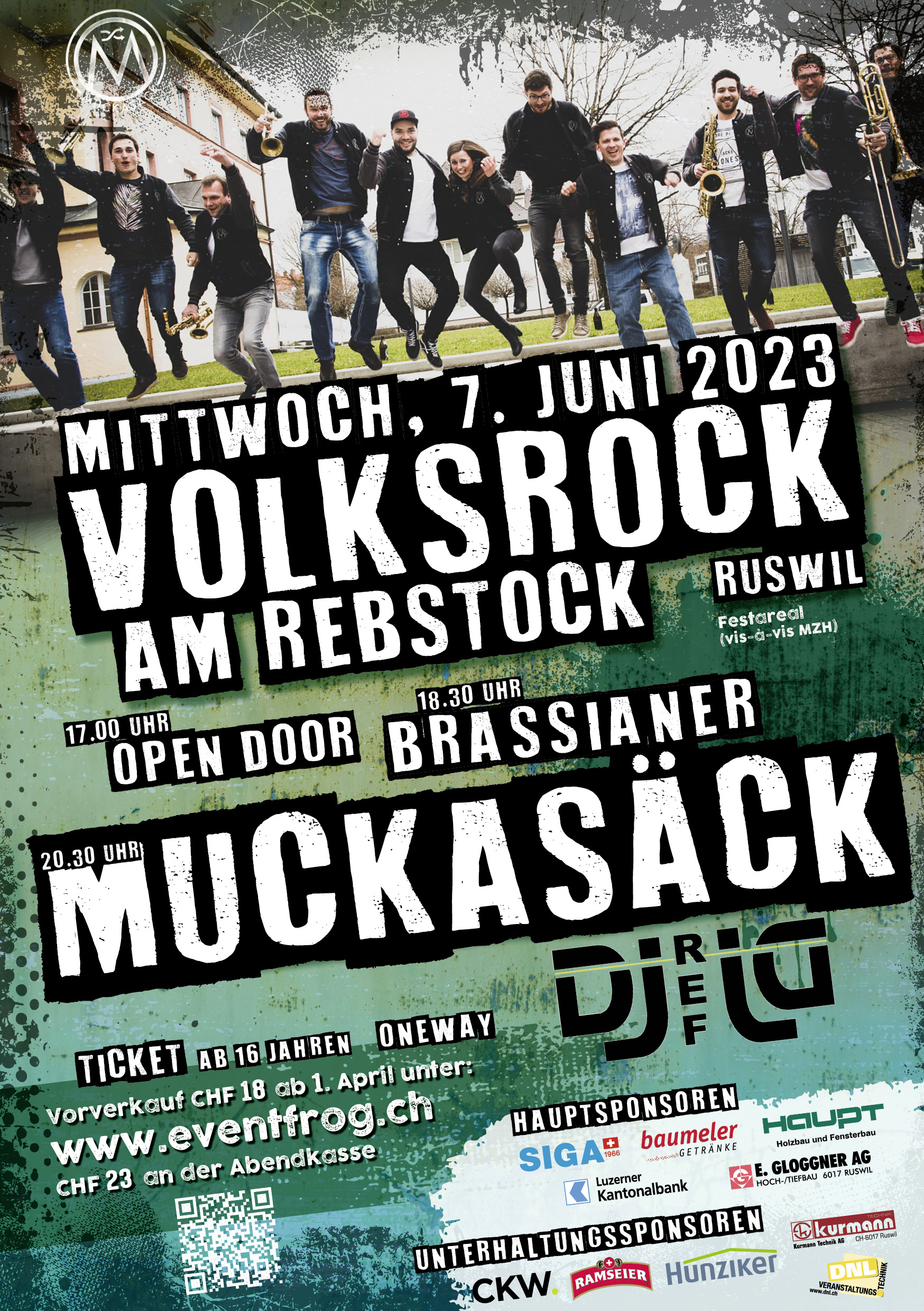 Party Volksrock am Rebstock im Festprogramm des Musiktag Ruswil 2023 ist ein Teil des Festprogramms